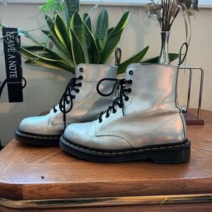 RARE Dr. Martens Irridescent Boots US Women's 8